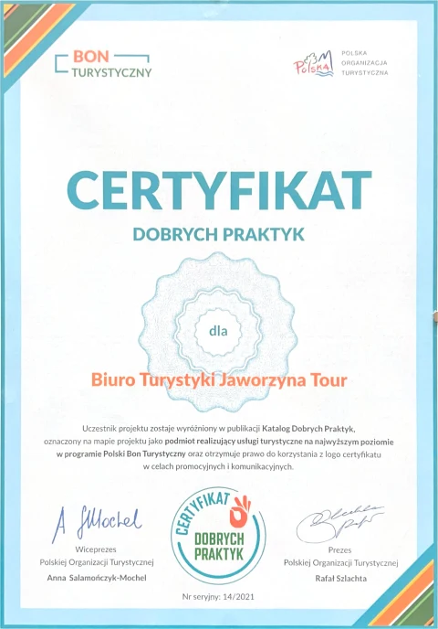 Miniatura dokumentu: Certyfikat Dobrych Praktyk — 2021